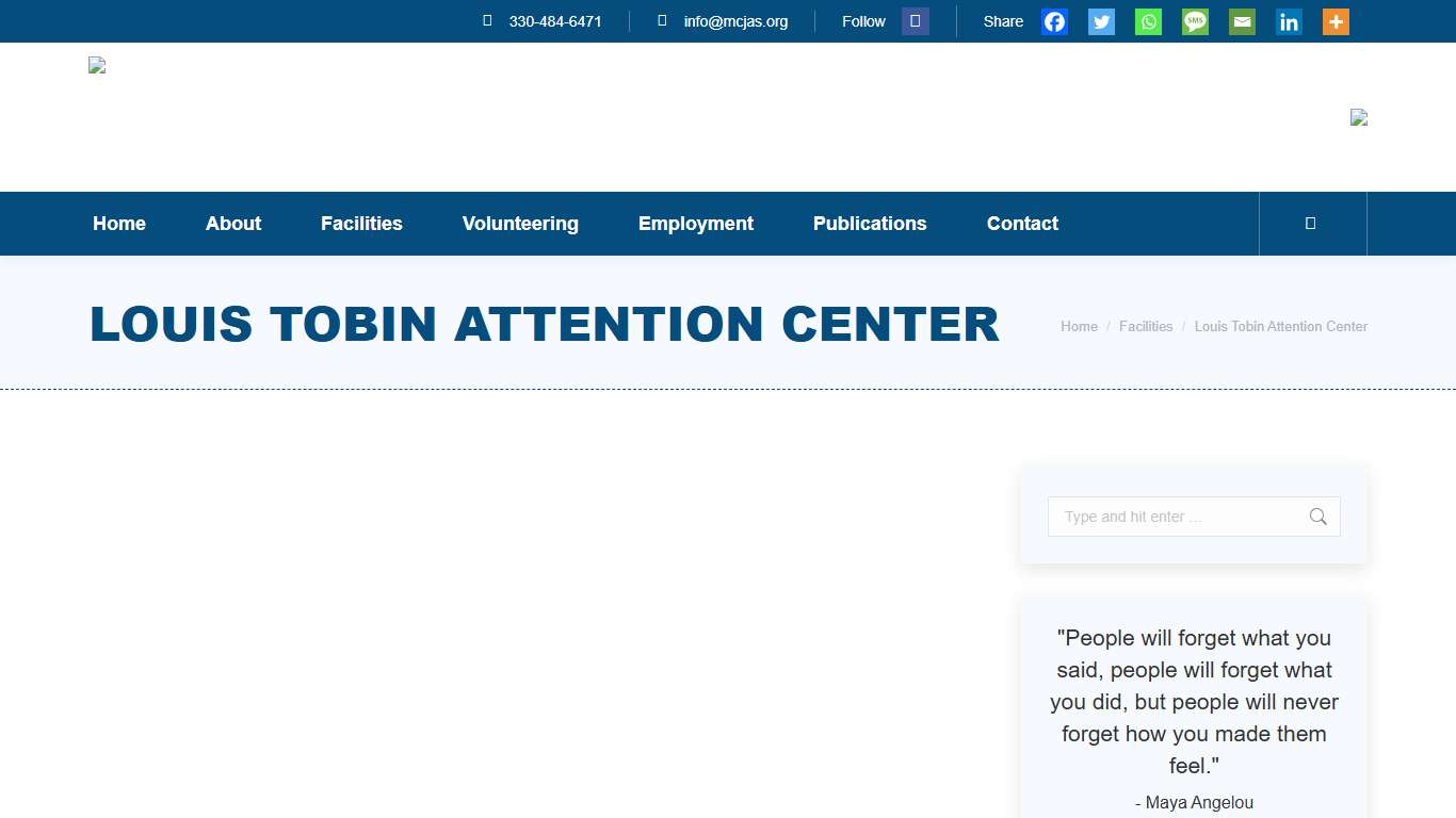 Louis Tobin Attention Center - Multi-County Juvenile Attention System